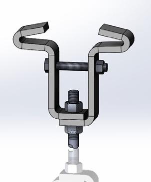 FIG. 155 steel beam clamp Electro-Galvanized (155G) Designed for attaching hanger rods to be centered under beam flanges. The clamp provides a vertical adjustment of approximatly 2 inches.