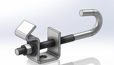 159 adjustable rod beam clamp Plain Carbon Steel (159B) Electro-Galvanized (159G) Designed to be used in the suspension of a hanger rod from an I-beam.