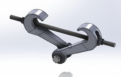 FIG. 21 malleable iron center load beam clamp Plain Malleable Iron (21B) Electro-Galvanized (21G) Designed for the suspension of a hanger rod from the center of an I-beam.