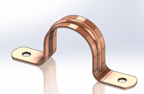 FIG. 231CT two hole strap for copper tubing FIG. 233 one hole pipe strap Copper-Gard (231CT) Designed as a light duty support for copper tubing.