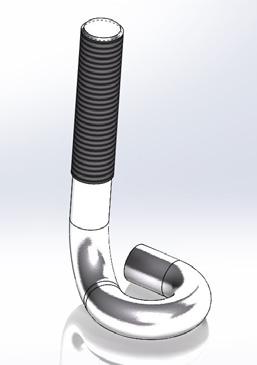 FIG. 575 corporation eye bolt Plain Carbon Steel (575B) Electro-Galvanized (575G) Designed to be used with figure number 600 socket clamp.