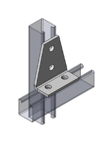 99 25 9036CA 4-hole shelf gusset angle 1-5/ x 4-1/ Zinc