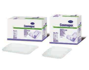 to air and water vapor Helps reduce potential for maceration Provides reliable adherence Self-adhesive, nonwoven Cosmopor Adhesive wound dressing (sterile and individually sealed) Soft and gentle to