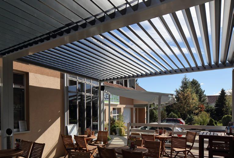 LOUVRES Adjustable louvred roofs are the ultimate in contemporary styling for outdoor spaces.