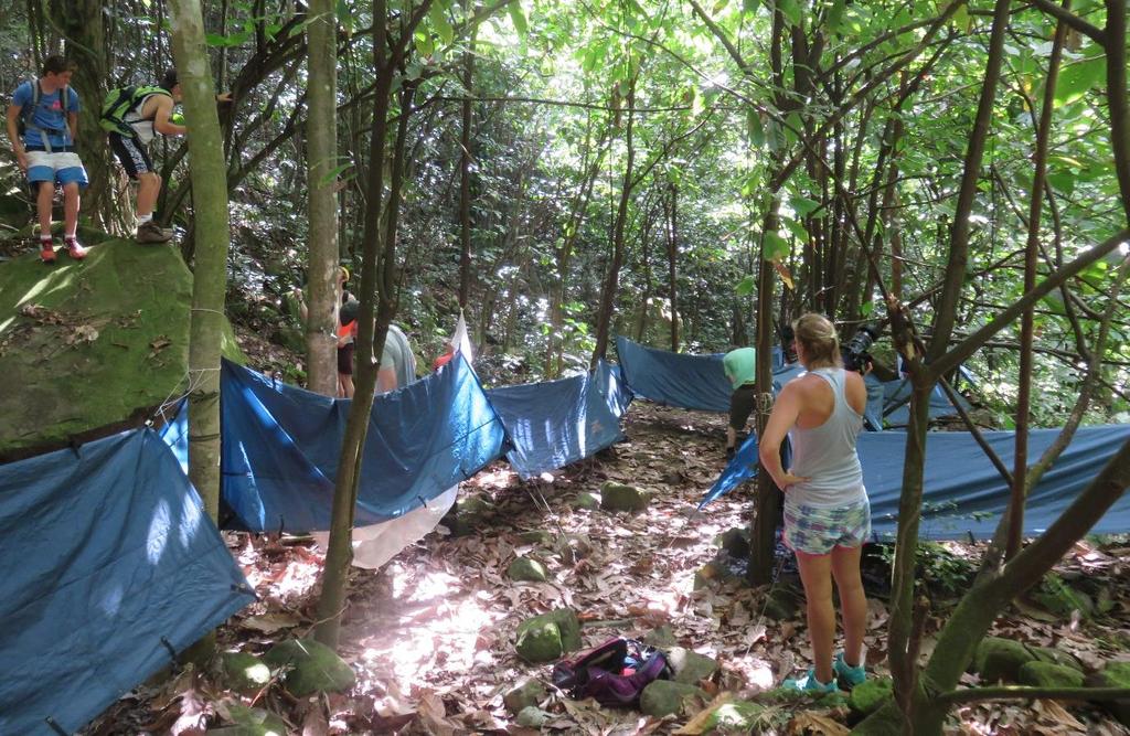 STORY OF THE MONTH Camping in the Centre Hills During the school group expeditions we organised 4 separate nights camping at the base of Oriole Walkway.