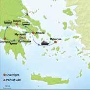 Four dinners Sightseeing tour of Athens with a local guide Guided visits to Mycenae, Olympia and Delphi Services of dedicated Homeric Tours local Tour Leader All transfers as per itinerary Hotel