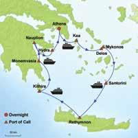 CLASSICAL TREASURES 10 Days from $3170 Athens & 7-Day Yacht cruise of the Greek Islands and Mainland M/Y Harmony V in Santorini DAY BY DAY ITINERARY DAY 1, WED ATHENS: Upon arrival in Athens, you