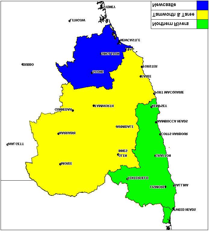 Coverage Map Northern NSW (AM-B) Based on 2001 statistical Local Area Boundaries Source: