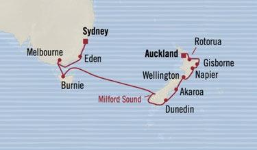 Ameities are per stateroom icludes: Airfare & Iteret * plus choose oe: FREE Shore FREE SOUTH PACIFIC & AUSTRALIA TASMAN SEA TRAVELLER
