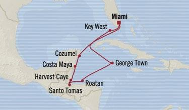 S* SUNNY CHARMS Miami to Miami 10 days 5 Dec 2019 RIVIERA Pethouse 4,349 3,599 Cocierge 3,759 3,009 Verada 3,529 2,779 6 FREE Shore