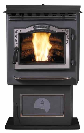 The Smartest pellet stoves on the market Decorative plated or brushed air grilles (optional) Sealed hopper holds up to 76 pounds of pellets State-of-the-art, whisperquiet, variable-speed blower