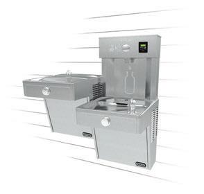 VANDAL-RESISTANT Vandal Resistant Bottle filing station with ADA cooler Full stainless steel construction is durable and easy to clean.