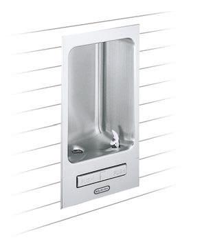 LEGACY Wall Mount Drinking Fountain Fully recessed units provide a space-saving design. Includes fully recessed fountain and chiller. Deeply recessed backsplash provides ample headroom.