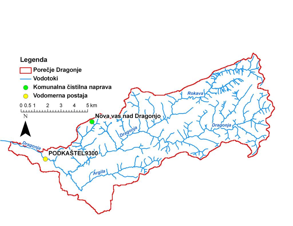 47 3.1.3 Hidrologija Zaradi nepropustne flišne geološke podlage je rečno omrežje obeh območij zelo razvejano (slika 3.11). Podzemne vode praktično ni. Značaj rek je hudourniški in mediteranski.
