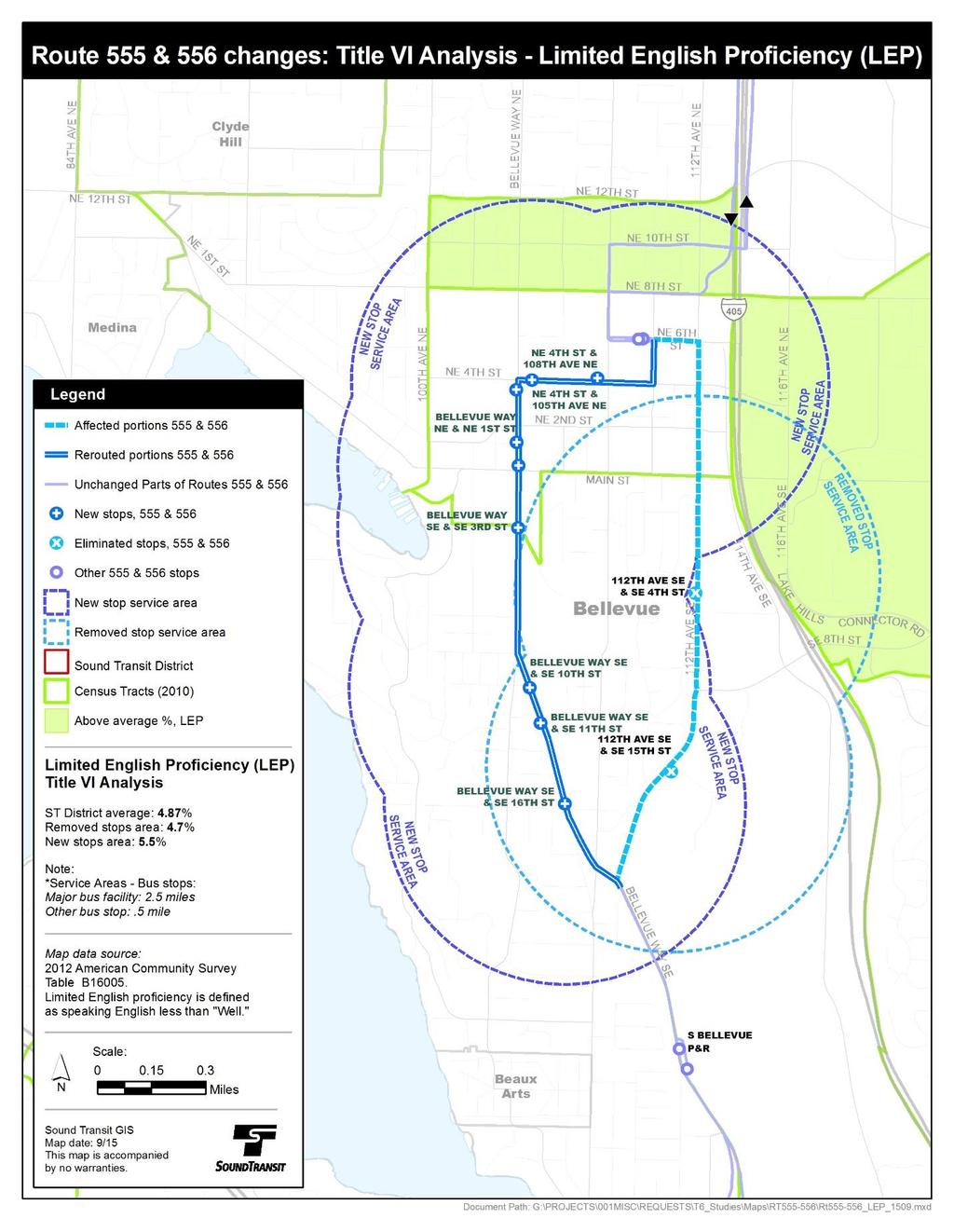 2016 Service Implementation Plan Figure 97 Route 555 & 556: