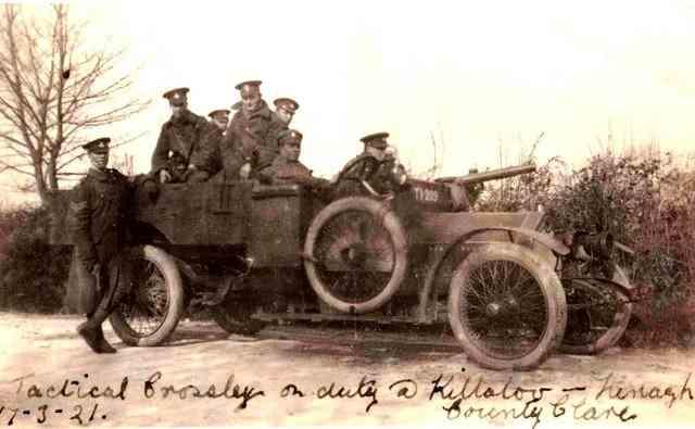 British soldiers at Killaloe in 1921 driving a.