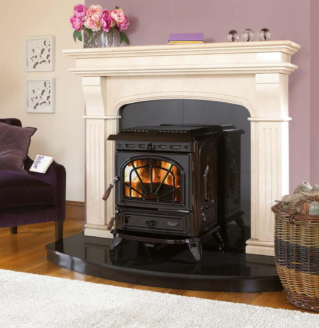 Image shown is the Erin Room Heat Only stove. Thanks to Irish Craft Council, Jerpoint Glass Studio and Joe Hogan Baskets for the use of their pieces in this image.