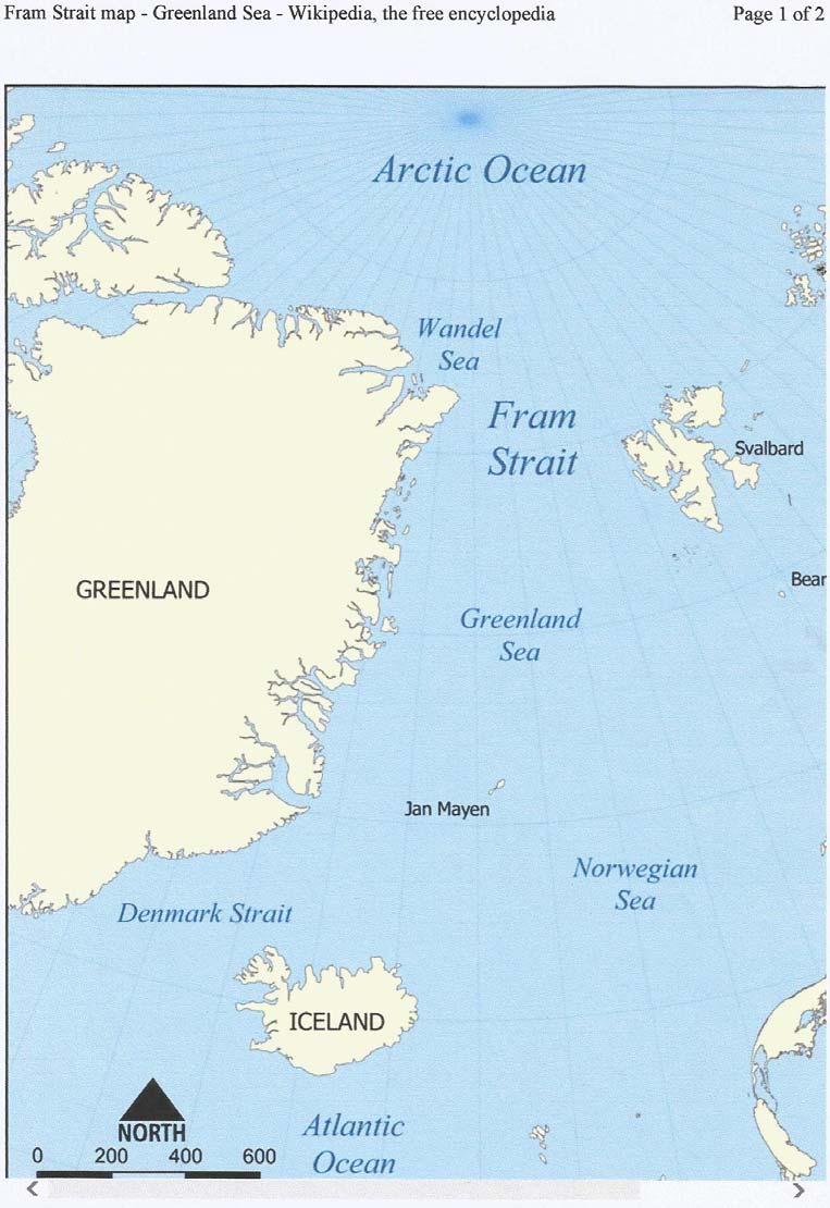 5 The following map of the Greenland Sea illustrates where the sealing took place in the spring