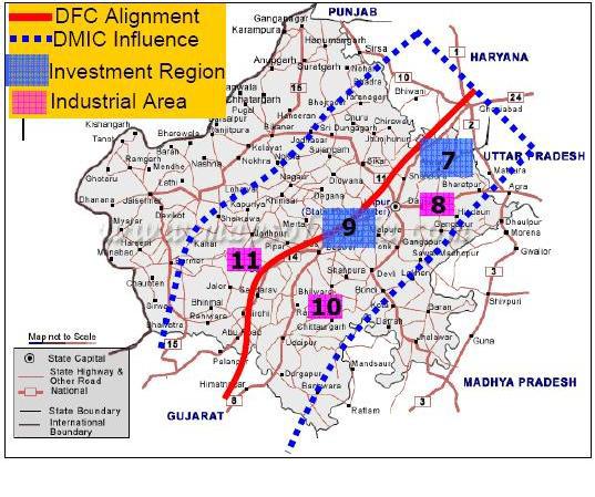 Proposed Development Nodes in DMIC - Rajasthan Among the seven NIMZ, one at Khushkhera-Bhiwadi-Neemrana: The Government has proposed to set up National Investment and Manufacturing Zone in the