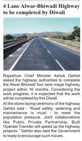 by Diwali this year. Delhi-Mumbai corridor to get Rs.