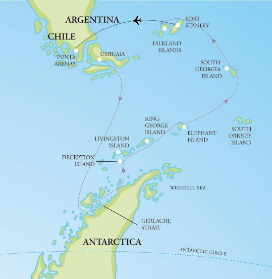 ANTARCTICA: 2018/2019 TRIP NOTES Antarctica, South Georgia and the Falkland Islands 21 JAN 2019 09 FEB 2019 19 NIGHTS / 20 DAYS STARTS USHUAIA AN IN DEPTH EXPLORATION OF ANTARCTICA, SOUTH GEORGIA AND