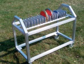 Shot rack, made from aluminium, stationary version  30370 Discus