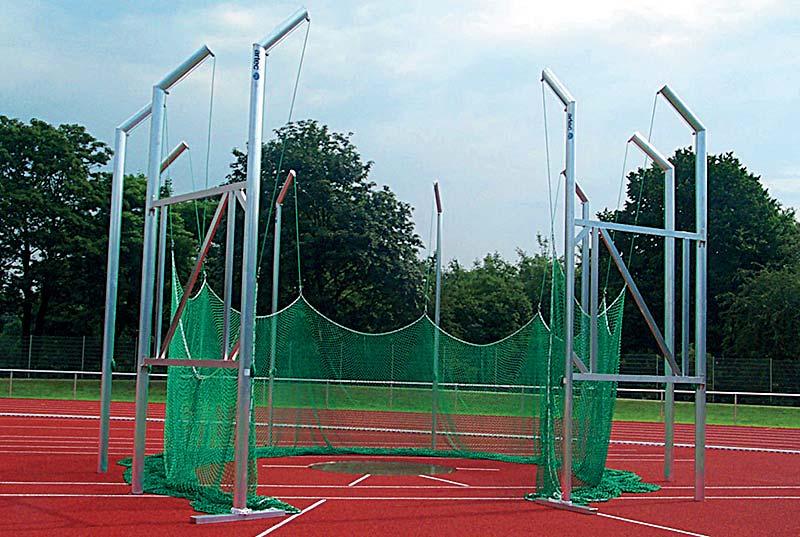 Free Standing Safety Cage For Discus & Hammer Throwing, Continuous 5.5 Order No. 30040 Free standing safety cage for discus & hammer throwing, continuous 5.5 metres high incl. net (made in Europe).