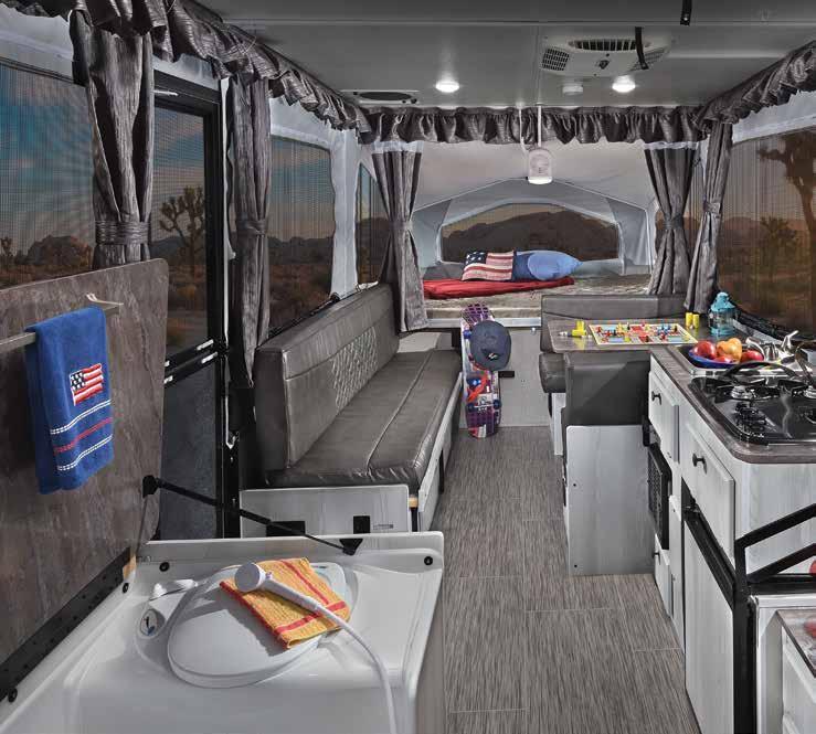 Extreme Sports Package Welcome to the ROCKWOOD EXTREME SPORTS PACKAGE (ESP), a camper designed for active couples and families.