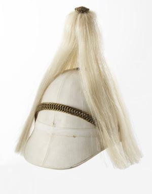 North-West Mounted Police Helmet with Officer s Horsehair Plume Ca.