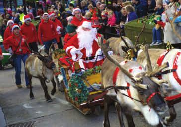 Saturday 9 November See Santa and his real reindeers fly into town! Free 12.45 1.