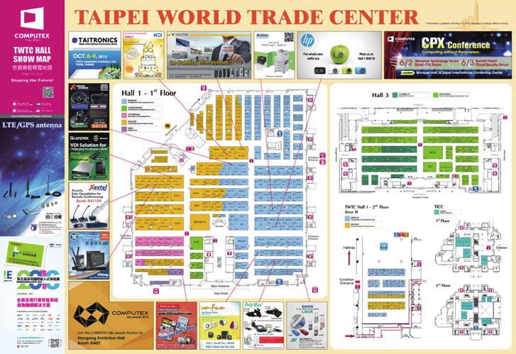 The map is B2 size and can be folded into a thin pocket size. Widely distributed to visitors and buyers, the map is an efficient tool to locate exhibitors.