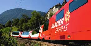 On its 8-hour journey through the cantons of Valais, Uri and Graubünden the Glacier Express passes through no fewer than 91 tunnels and over 291 bridges many of them technical triumphs from the