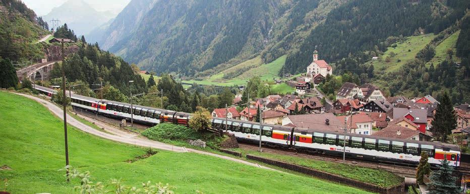 The journey from Lucerne to Ticino (or vice versa) can be enjoyed in a 1st class panorama coach or in 2nd class, also offering a photo coach.