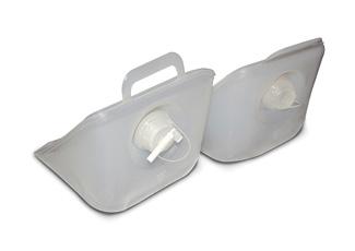 50 mm 90 mm x 30 mm 1 mm diameter and 120 mm long Aquatainer 10L Collapsible UNHCR Standard Manufactured food grade LDPE without toxic elements, with builtin carrying handle and removable cap.