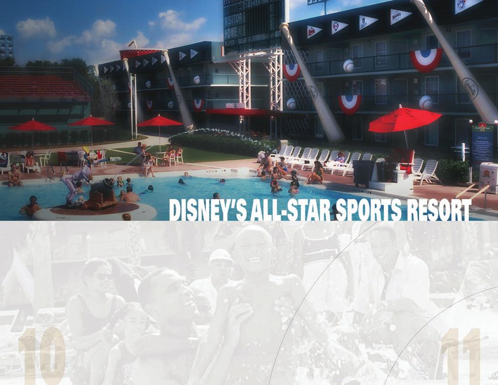 Celebrate the active life at this bright, whimsical complex that puts you right on the field as both participant and spectator in an all-star Resort experience.