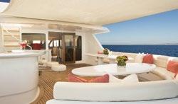 sundeck and flybridge, which can be enclosed or alfresco.