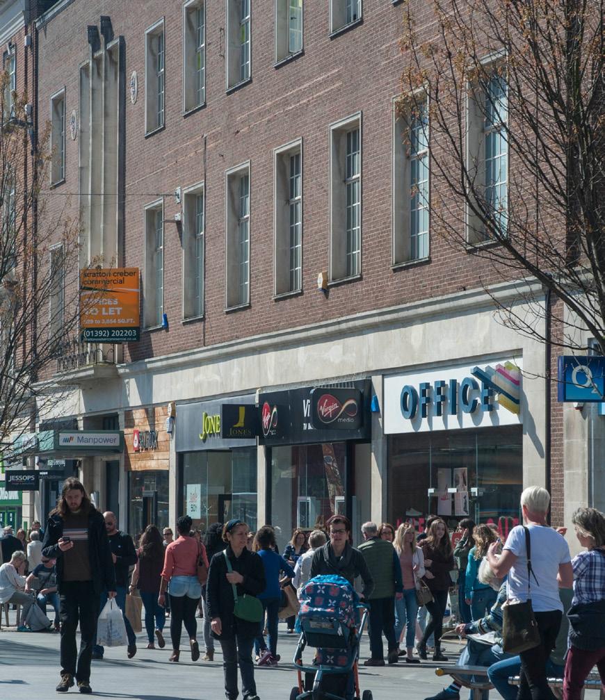 SITUATION The subject property is situated in a prime position on the north west side of the pedestrianised High Street within close proximity to the Princesshay Shopping Centre.