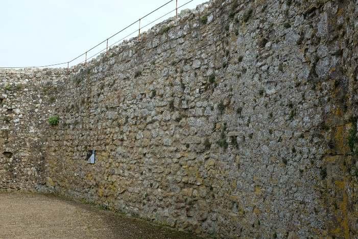 ABOVE: Fig. 16. Carisbrooke. Looking east from the gatehouse.