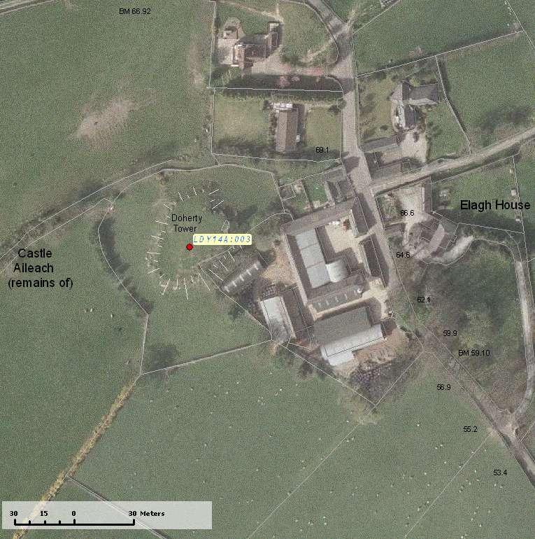 NIEA SMR map: or Castle Aileach; LDY 014:032: