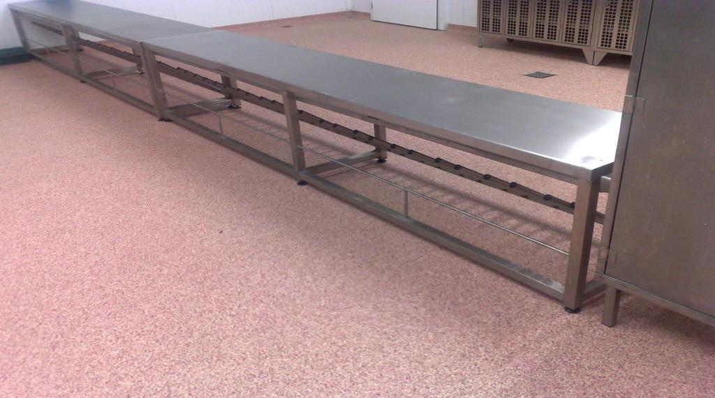 Stainless Steel seating benches also Boot/Shoe Racks for clean rooms