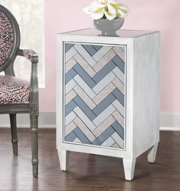 17A8374CO BISCAYNE CONSOLE Finish: Silver, Blue