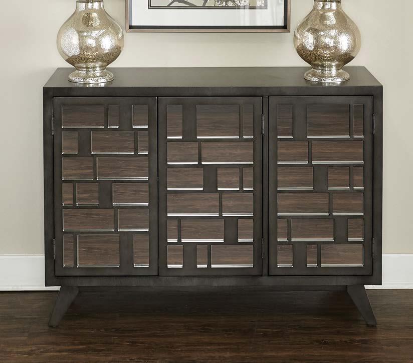 17A8334C CABOT 3 DOOR CONSOLE Finish: Charcoal 48" x