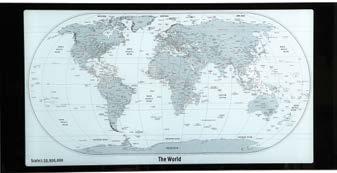 Finish: World Map printed glass