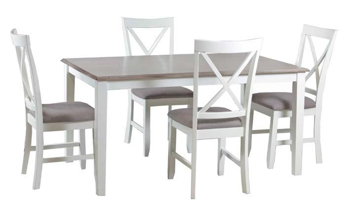 (1) 15D8153DT Dining Table (4) 15D8153SC Side Chair Finish: Vanilla