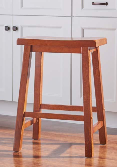 Finish: White 18" x 15" x 24" Tall Seat depth: 9" 502-430 BLACK COUNTER STOOL Finish: Antique Black with