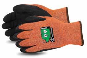 0 C (2 F) DEXTERITY #TKTAGLX S-XL - C (2 F) EMERALD CX #SCXTAPVC Blend of terry and high-performance polyethylene (HPPE) Crinkle-grip palms for wet and oily conditions Treated for water resistance