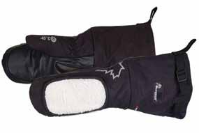- C (-9 F) #SNOWD200L -2 C (-1 F) SNOWFORCE #SNOW8 M-2XL Deluxe, calfskin mitts Removable Temperloc lining Double layer nylon gauntlet cuffs Removable BOA pile wiper/cheek warmer Snowmobiling,
