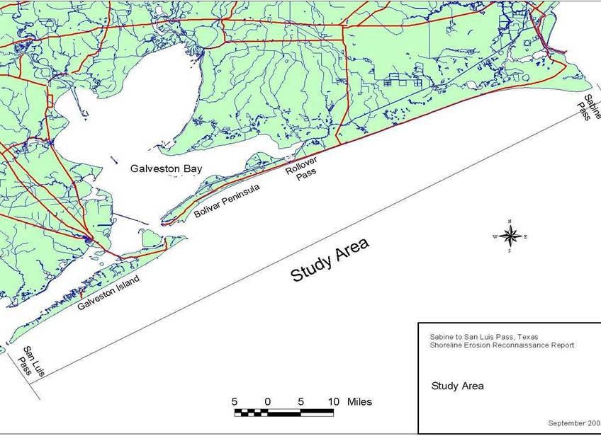 Sabine Pass to Galveston Bay, TX o Post - Hurricane Ike - SEP 2008: the study area was assessed; determined that the entire area was significantly altered both physically and economically o Initiated