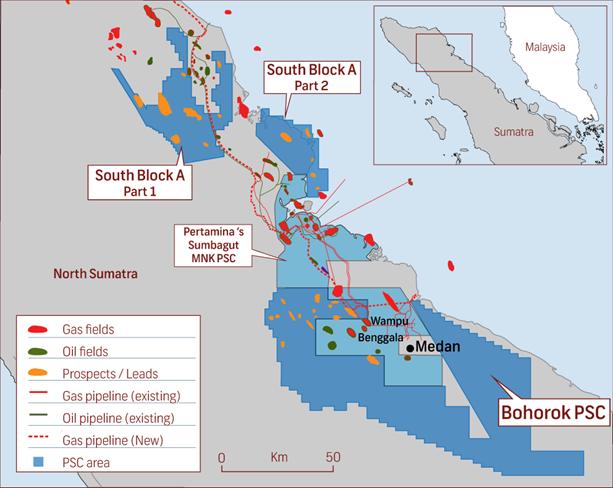 North Sumatra Bohorok Unconventional Joint Study The unconventional joint study covering 4684km 2 was awarded on 20 February 2015.