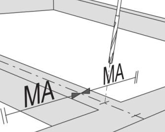 Hold the bottom coupling bracket (1), mark the drill holes at axial distance from one another and drill (screws M 8). Attention! All brackets must be aligned with each other! = awning fixture width 2.